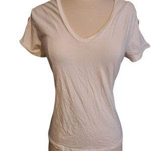 Mossimo Stretch  Womens Shirt white size XL buckle